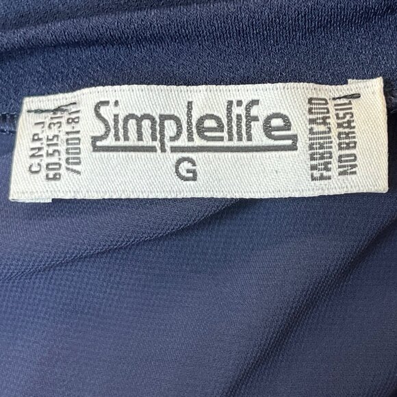 Simple Life Women's Navy Wrap Dress Sz L - Picture 7 of 9